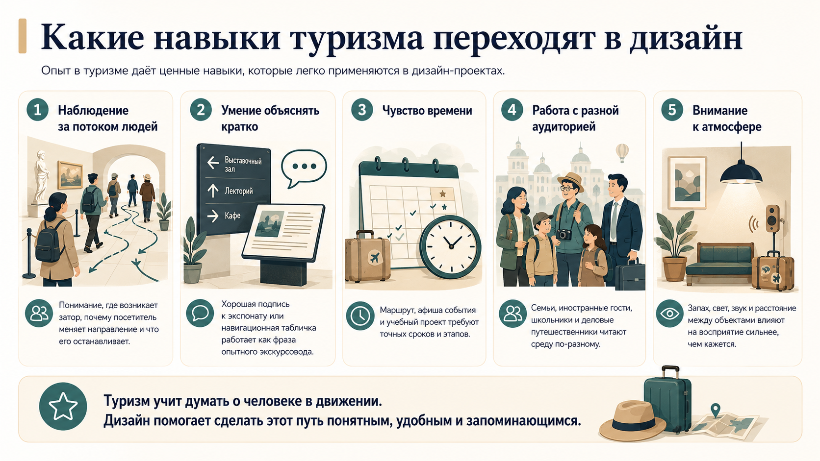 Какие навыки туризма переходят в дизайн